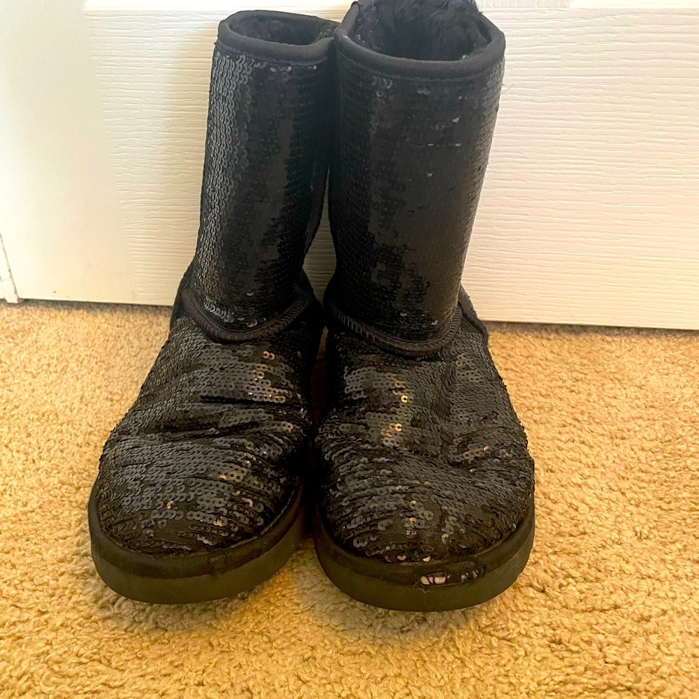 Black Sequin Uggs - image 1